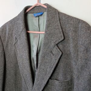 VTG PENDLETON Men 100% Pure Virgin Wool Blazer Made In USA Size 42 Long Gray